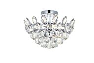 Emilia 3-Light Flush Mount in Chrome