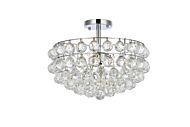 Savannah 3-Light Flush Mount in Chrome