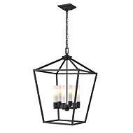 DVI Lundy'S Lane Outdoor 6-Light Pendant in Black