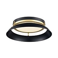 DVI Alcenon CCT LED Flush Mount in Ebony and Painted Satin Brass