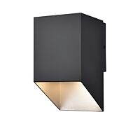 DVI Brecon Outdoor 1-Light Wall Sconce in Stainless Steel and Black