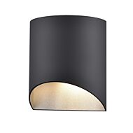 DVI Brecon Outdoor 1-Light Wall Sconce in Stainless Steel and Black