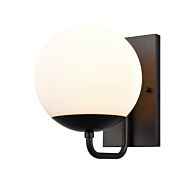 DVI Mackenzie Delta 1-Light Wall Sconce in Ebony