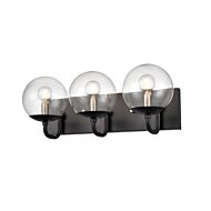 DVI Mackenzie Delta 3-Light Bathroom Vanity Light in Multiple Finishes and Ebony