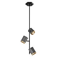 DVI Hexa 3-Light Pendant in Multiple Finishes and Ebony