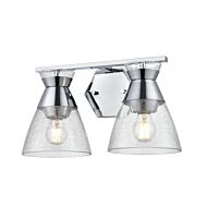 DVI Sunnybrook 2-Light Bathroom Vanity Light in Chrome