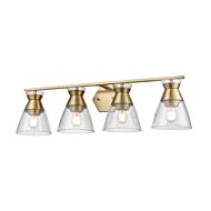 DVI Sunnybrook 4-Light Bathroom Vanity Light in Brass