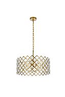 Lyla 5-Light Pendant in Brass