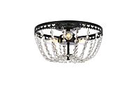 Kylie 3-Light Flush Mount in Black