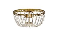 Kylie 3-Light Flush Mount in Brass