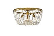 Kylie 3-Light Flush Mount in Brass