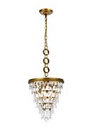 Nordic 3-Light Pendant in Brass