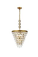 Nordic 5-Light Pendant in Brass