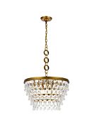 Nordic 5-Light Pendant in Brass