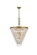 Nordic 7-Light Chandelier in Brass