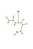 Cavoli 9-Light Chandelier in Brass