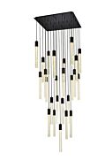 Weston 25-Light Pendant in Black