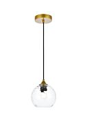 Cashel 1-Light Pendant in Brass