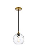 Cashel 1-Light Pendant in Brass