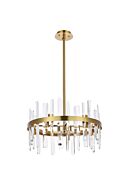 Serena 10-Light Pendant in Satin Gold