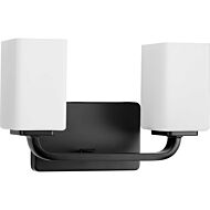 Cowan 2-Light Bathroom Vanity Light Vanity in Matte Black