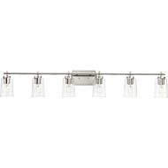 Adley 6-Light Bathroom Vanity Light Vanity in Brushed Nickel