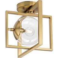 Atwell 1-Light Semi-Flush Mount in Brushed Bronze