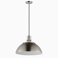 Dawn 1-Light Pendant in Satin Nickel