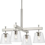 Saffert 4-Light Chandelier in Brushed Nickel