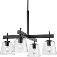 Saffert 4-Light Chandelier in Matte Black