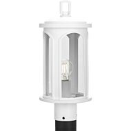 Gables 1-Light Outdoor Post Mount in Satin White