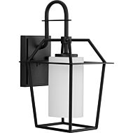 Chilton 1-Light Outdoor Wall Lantern in Black