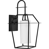 Chilton 1-Light Outdoor Wall Lantern in Black