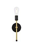 Keely 1-Light Wall Sconce in Black