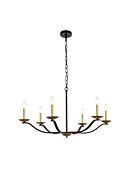 Trey 6-Light Pendant in black