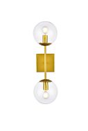 Neri 2-Light Wall Sconce in Brass