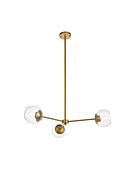 Briggs 3-Light Pendant in brass