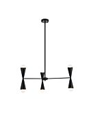 Cade 6-Light Pendant in black