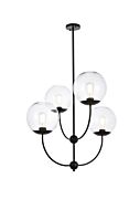 Lennon 4-Light Pendant in black