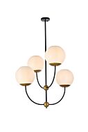 Lennon 4-Light Pendant in black