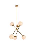 Axl 6-Light Pendant in brass