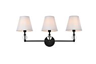 Bethany 3-Light Bathroom Vanity Light in Black