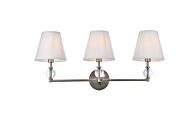 Bethany 3-Light Bathroom Vanity Light in satin nickel