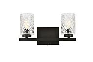 Cassie 2-Light Bathroom Vanity Light in Black