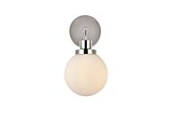 Hanson 1-Light Bathroom Vanity Light in Polished Nickel