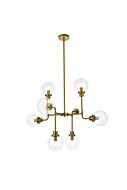 Hanson 8-Light Pendant in Brass