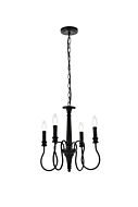 Flynx 4-Light Pendant in Black