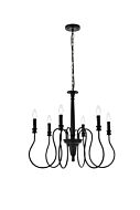 Flynx 6-Light Pendant in Black