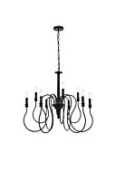 Flynx 9-Light Pendant in Black