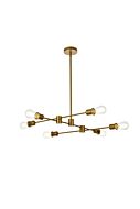 Xavier 6-Light Pendant in Brass